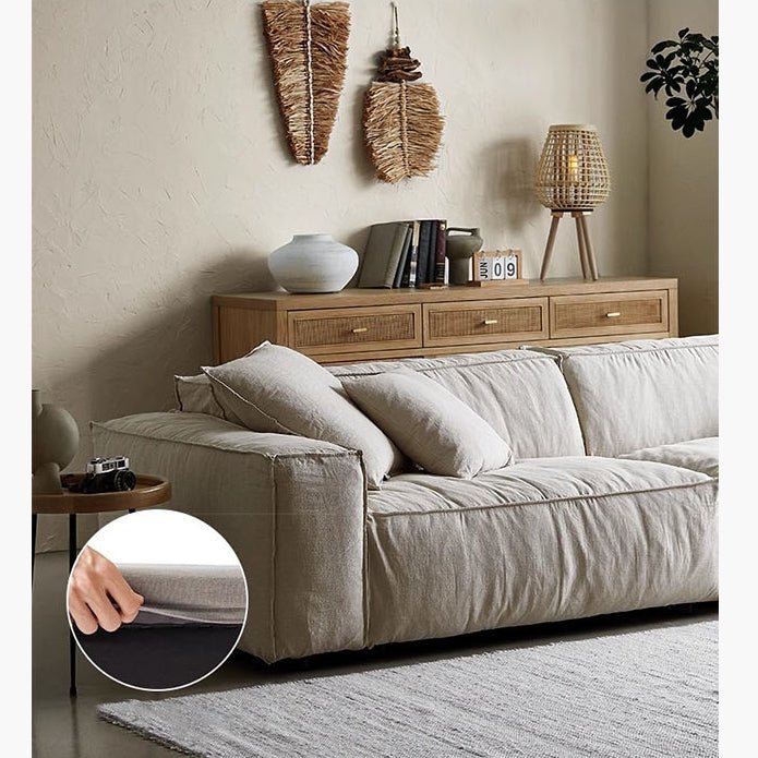 Jerome Three Seater Sofa, Modular Sofa, Cotton Linen - Miola