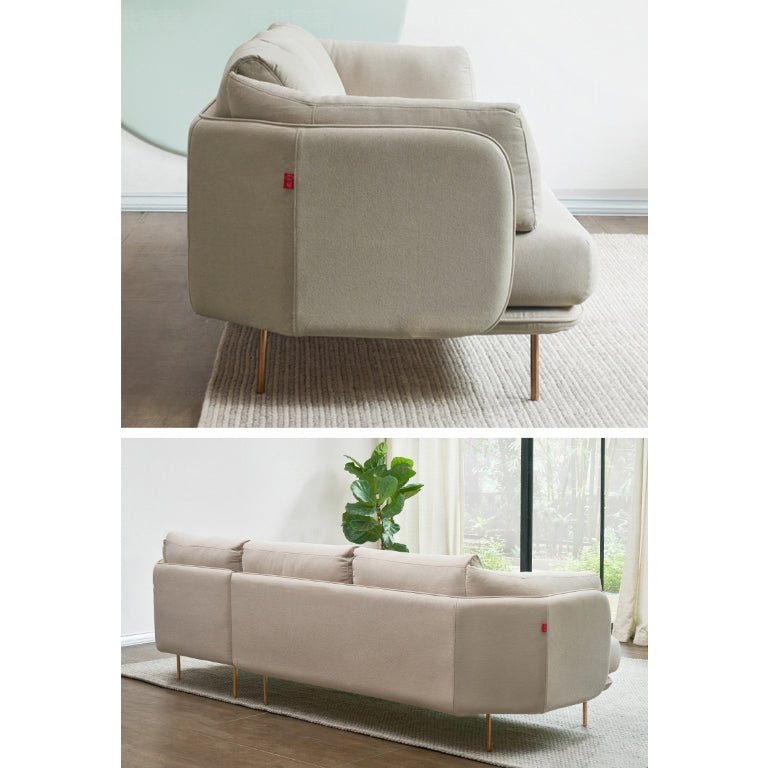 U182 Two Seater, Three Seater, Modular Sofa, Off - White Cotton Linen - Miola