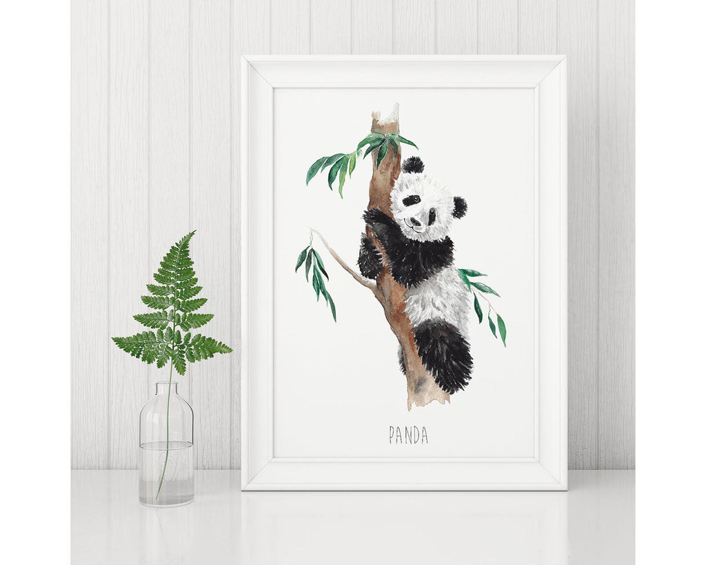 Panda Bear - Personalised watercolour print