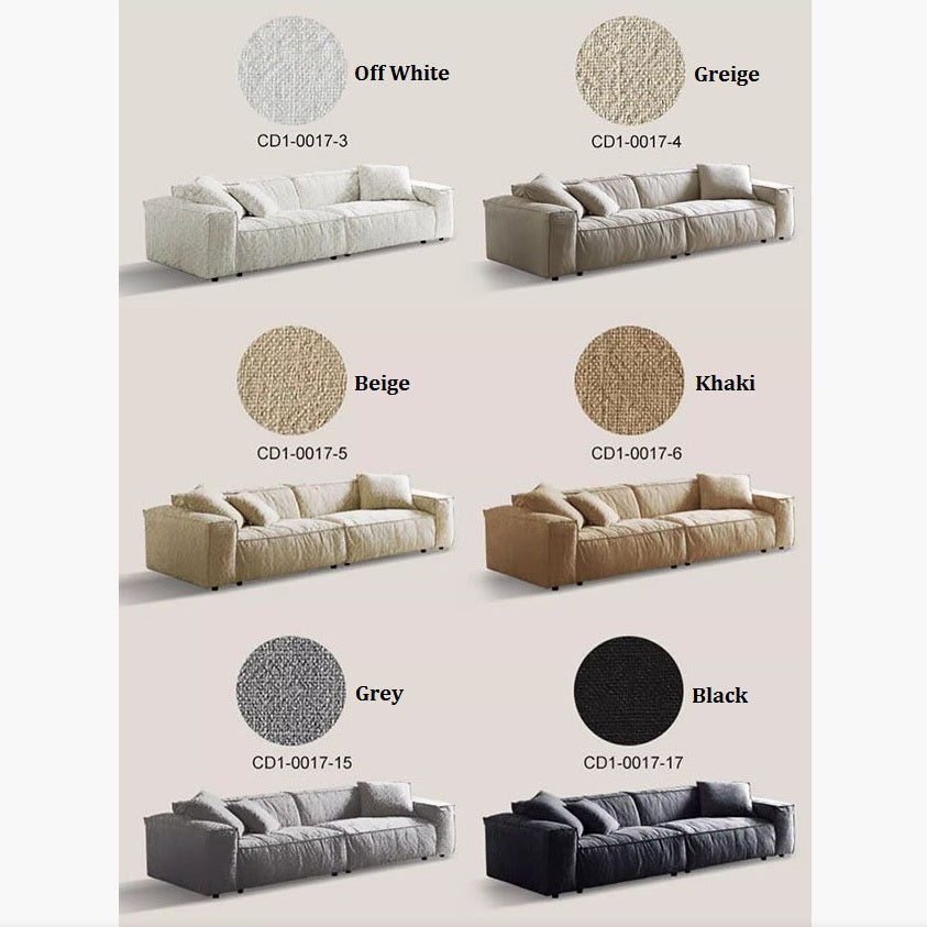 Jerome Three Seater Sofa, Modular Sofa, Cotton Linen - Miola