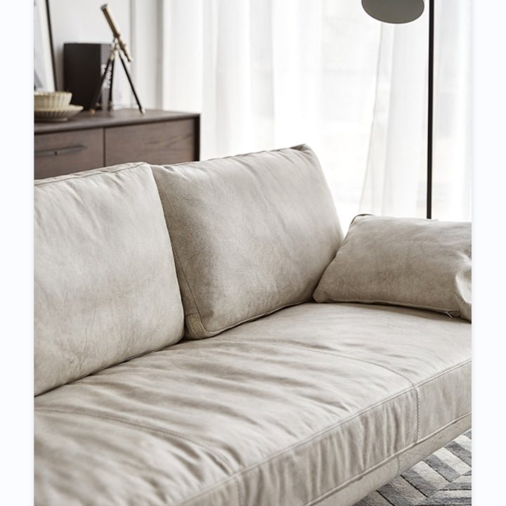 Luna Three Seaters Sofa, Three Seater Corner Sofa, Real Leather - Miola