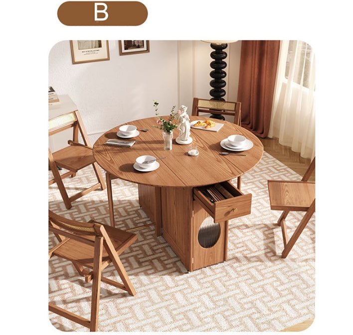 Ainsley Folding Extendable Dining Table, Wood - Miola