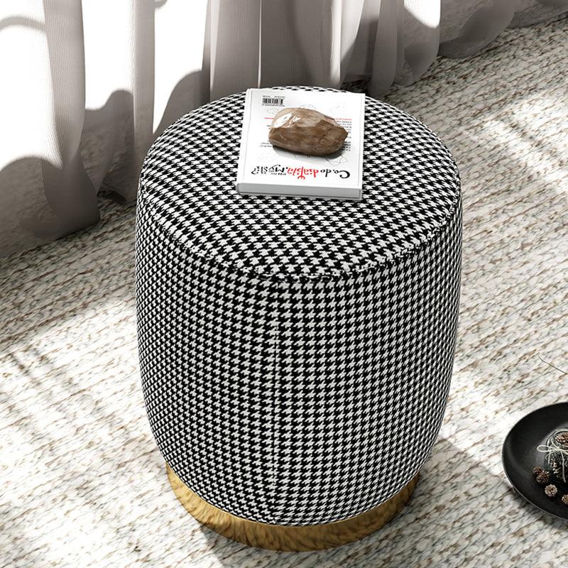 N89 Round Stool, Leather/ Velvet - Miola