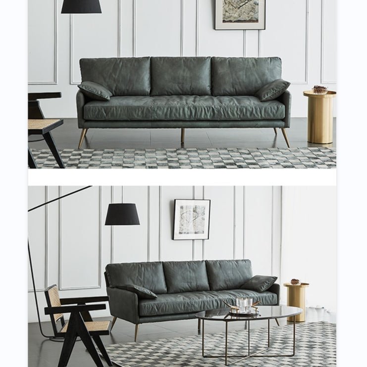 Luna Three Seaters Sofa, Three Seater Corner Sofa, Real Leather - Miola