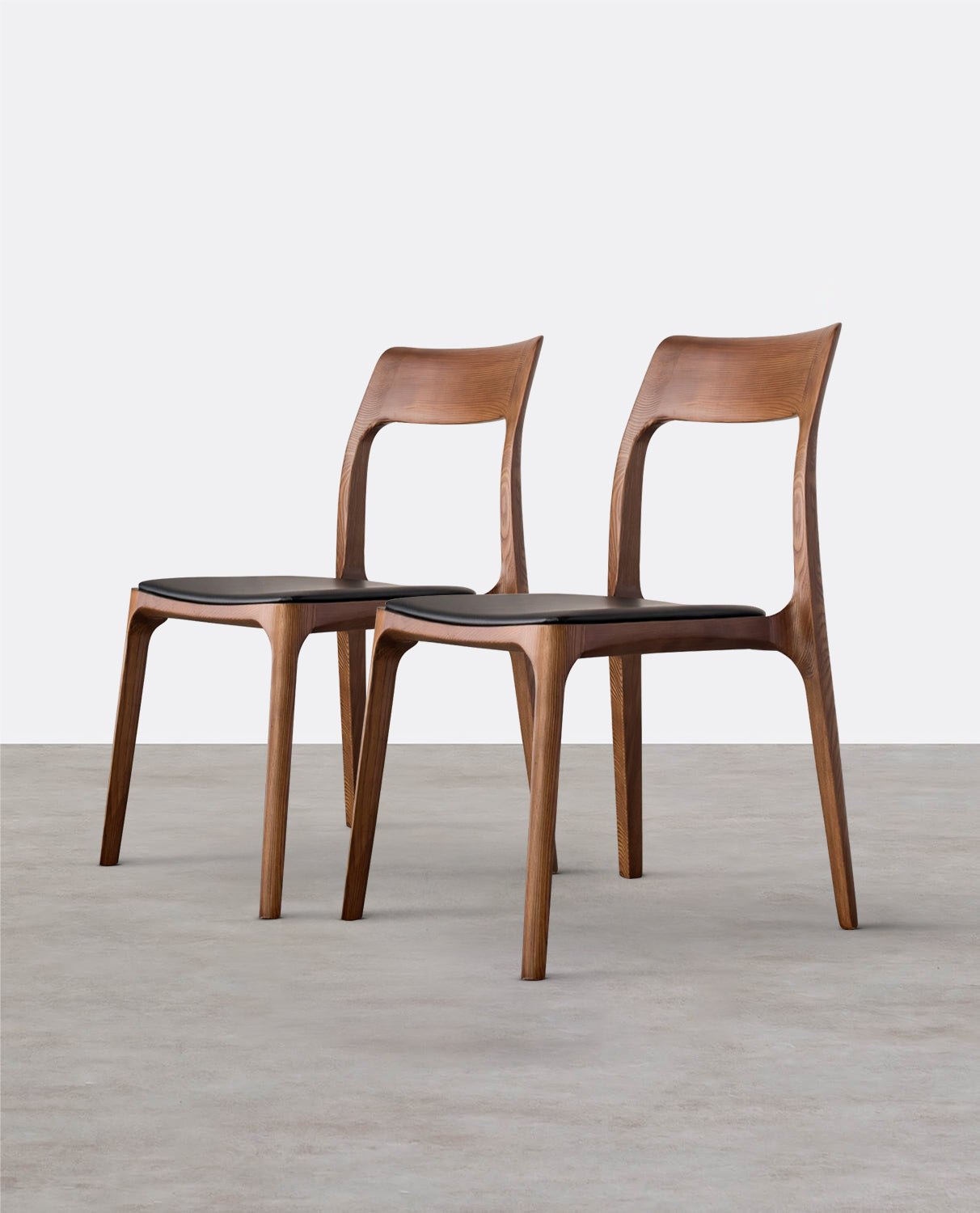 Hans Dining Chairs, Dark Oak & Light Oak - Miola