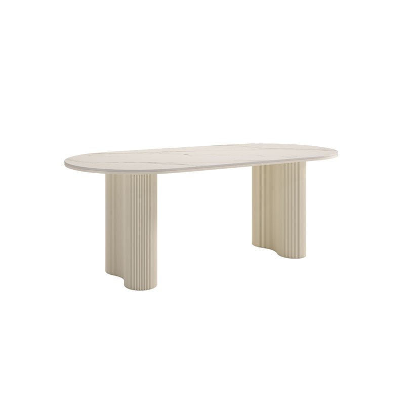 Peru Oval Dining Table, White - Miola