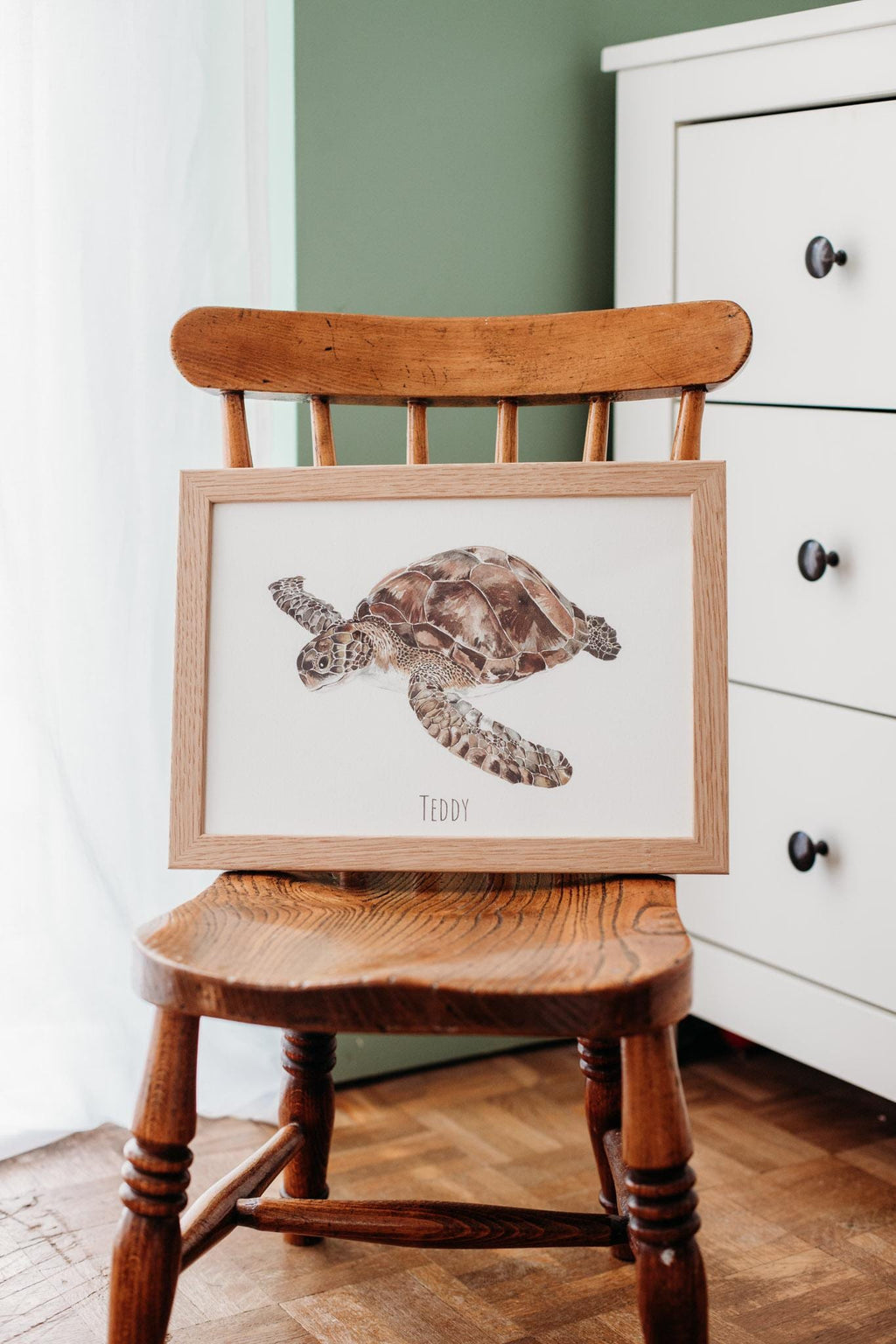Turtle - Personalised Watercolour Fine Art Print - Miola