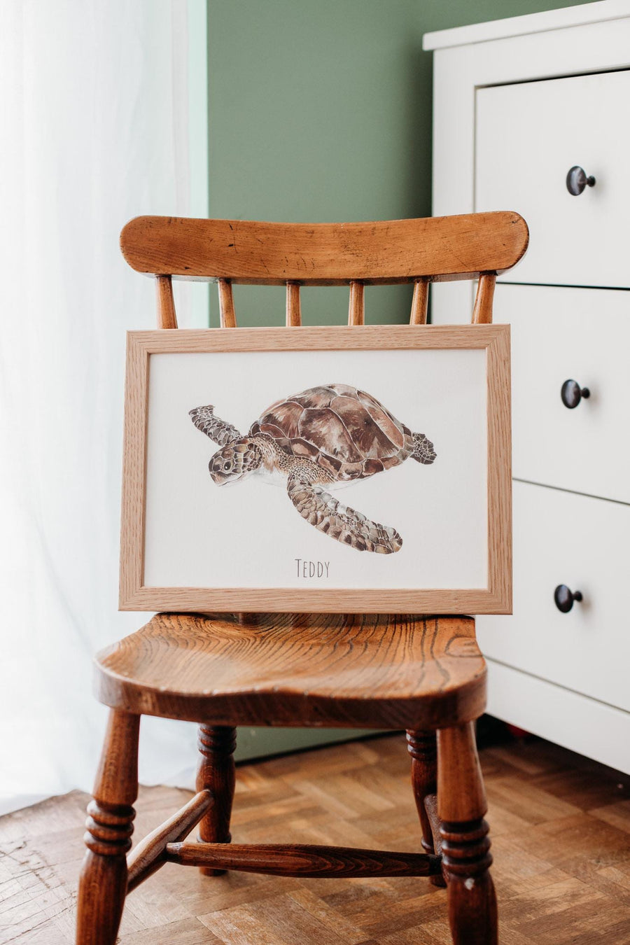 Turtle - Personalised Watercolour Fine Art Print
