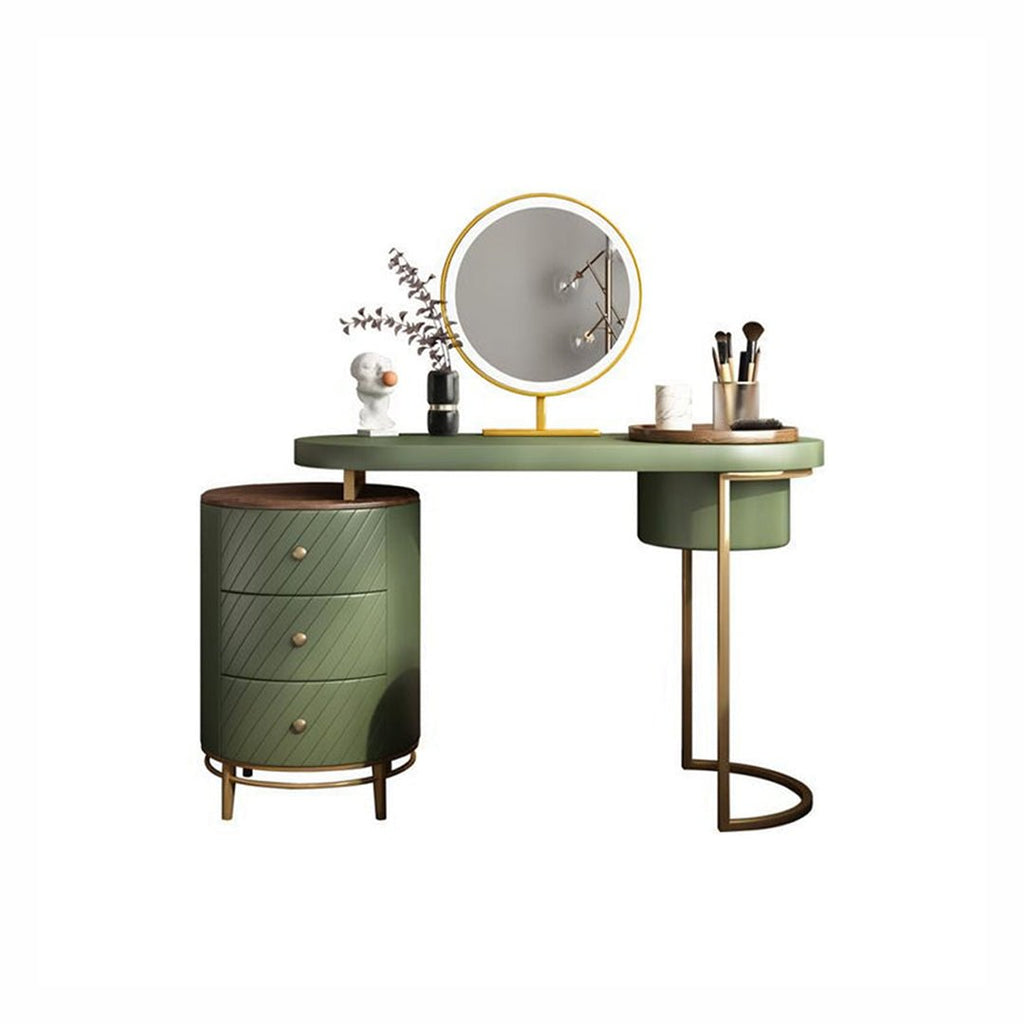 Tandy Dressing Table With LED Mirror, White, Makeup Vanity - Miola