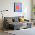 ML203 Three Seater Sofa Bed, L Shape Sofa Bed With Storage, Linen - Miola
