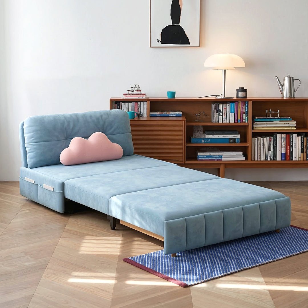 Mehta Single Seater Sofa Bed, Two Seater Sofa Bed, Blue - Miola