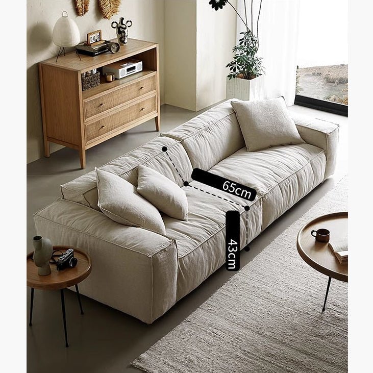 Jerome Three Seater Sofa, Modular Sofa, Cotton Linen - Miola