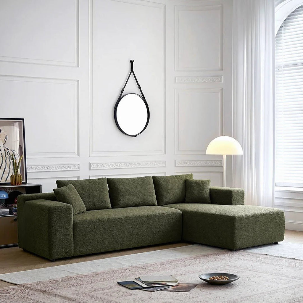 Ortega Modular Sofa Bed, Three Seater Corner Sofa Bed, Boucle - Miola