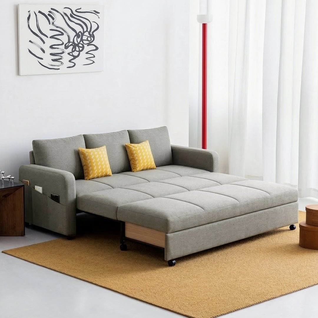Gabriel Two Seater Sofa Bed, Linen - Miola