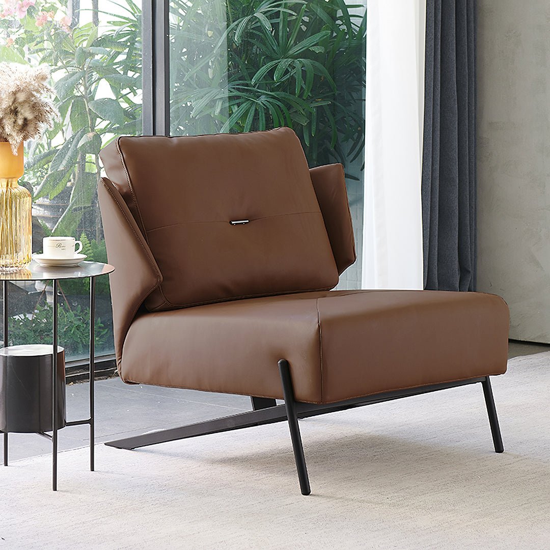 Karpov Tige Accent Leather Chair, Armchair, More Colours - Miola