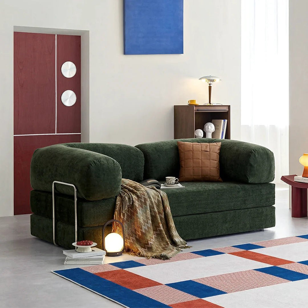 Yamada Foldable Lazy Sofa Bed, Corduroy - Miola