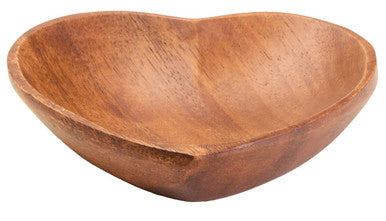 Kora Acacia Heart Shape Serving Dish - Miola