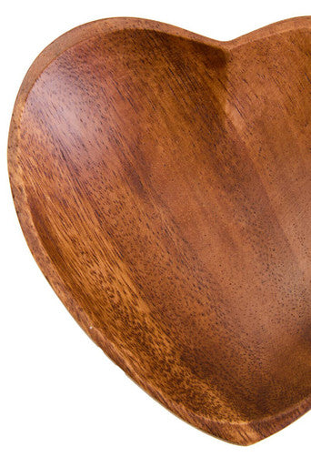 Kora Acacia Heart Shape Serving Dish - Miola