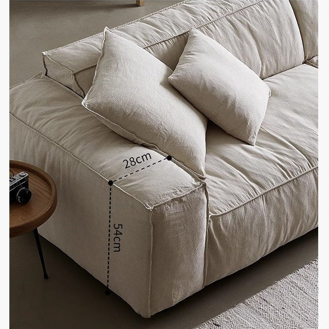 Jerome Three Seater Sofa, Modular Sofa, Cotton Linen - Miola