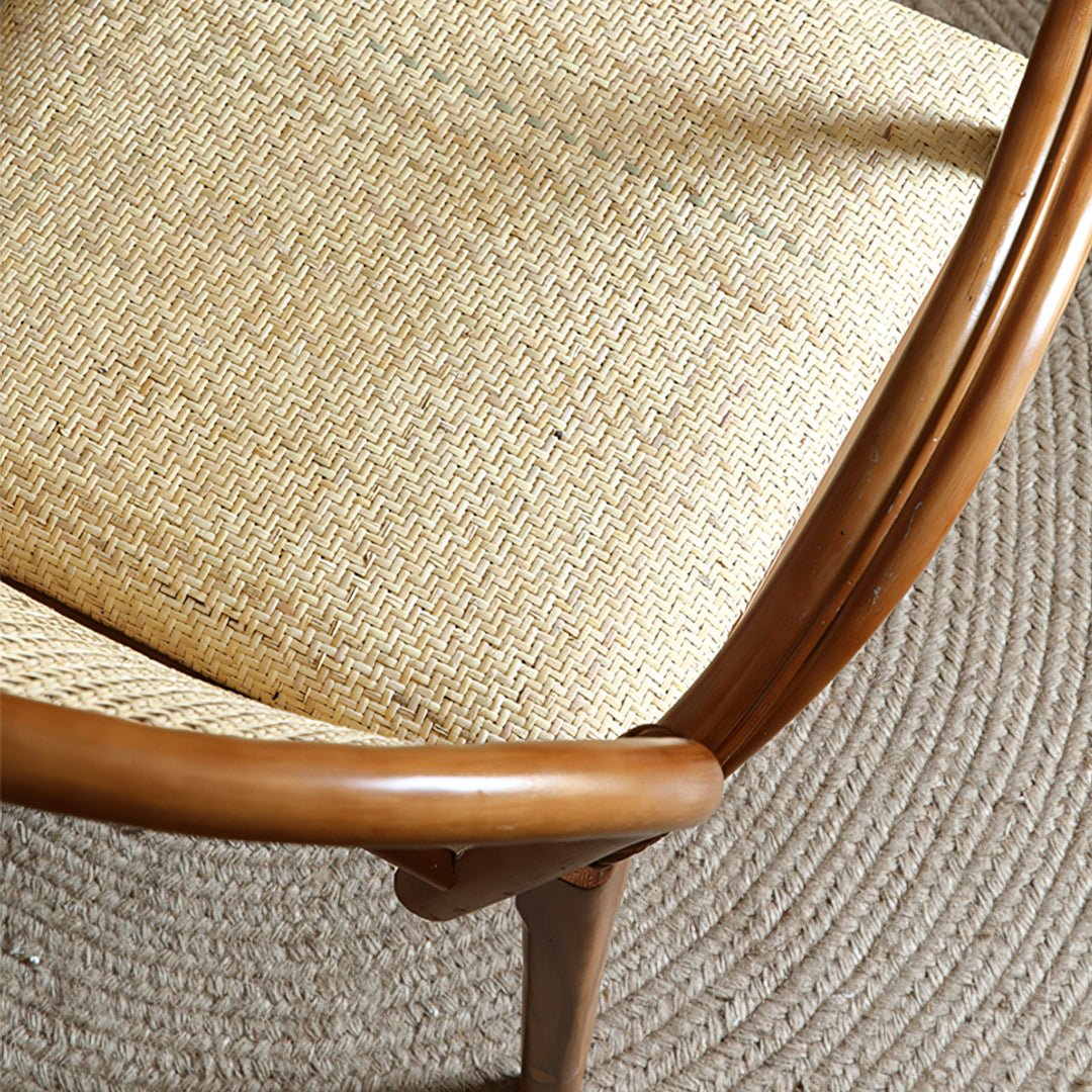 Anya Office Desk With Storage & Office Chair, Ash Wood & Rattan - Miola