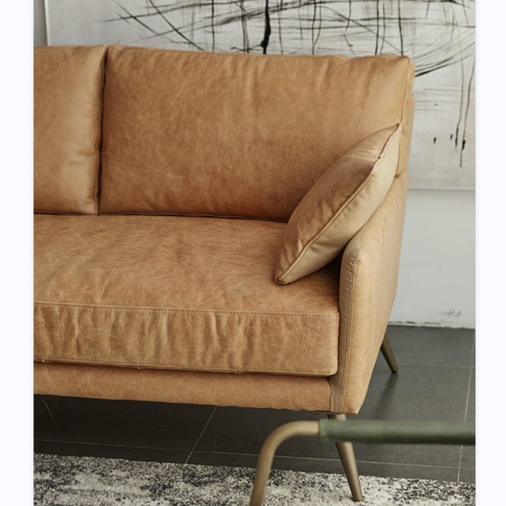 Luna Three Seaters Sofa, Three Seater Corner Sofa, Real Leather - Miola