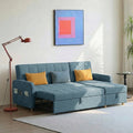 ML203 Three Seater Sofa Bed, L Shape Sofa Bed With Storage, Linen - Miola