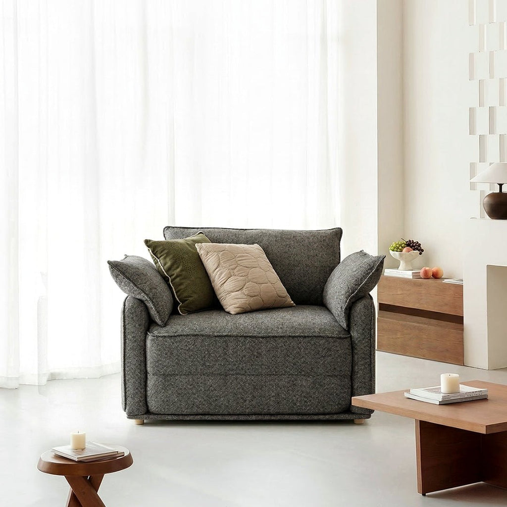 Barghouti Two Seater Sofa Bed, Linen - Miola