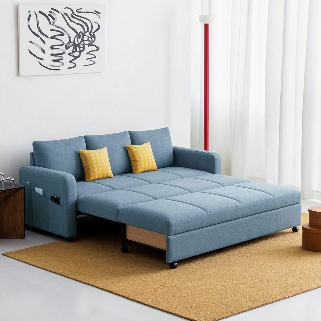Gabriel Two Seater Sofa Bed, Linen - Miola