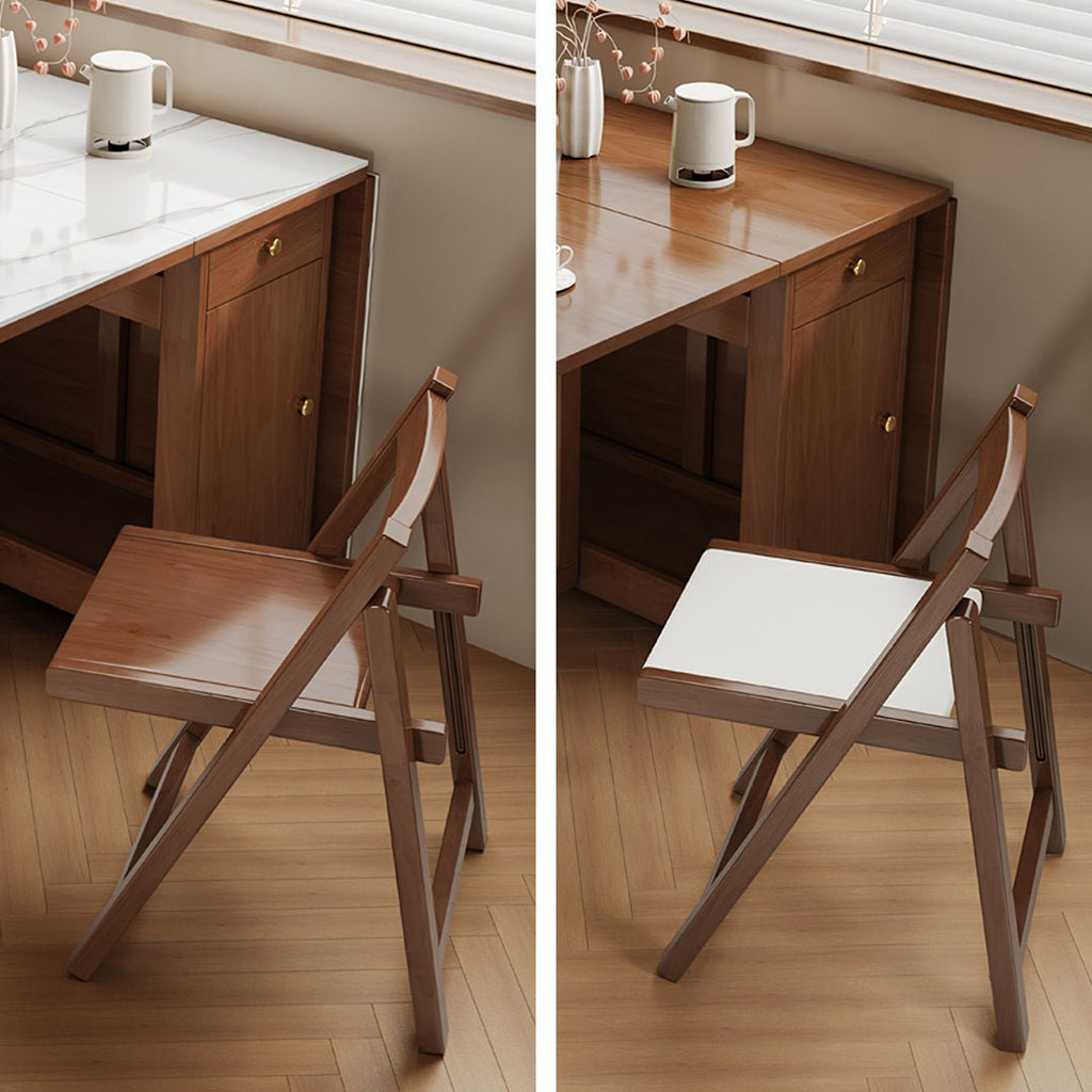 Salgado Folding Dining Table With Storage, Solid Wood - Miola