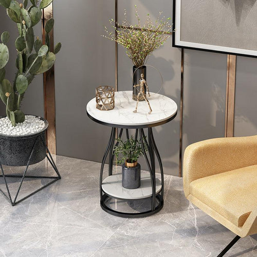 Amos Side Table, Gold Base - Miola