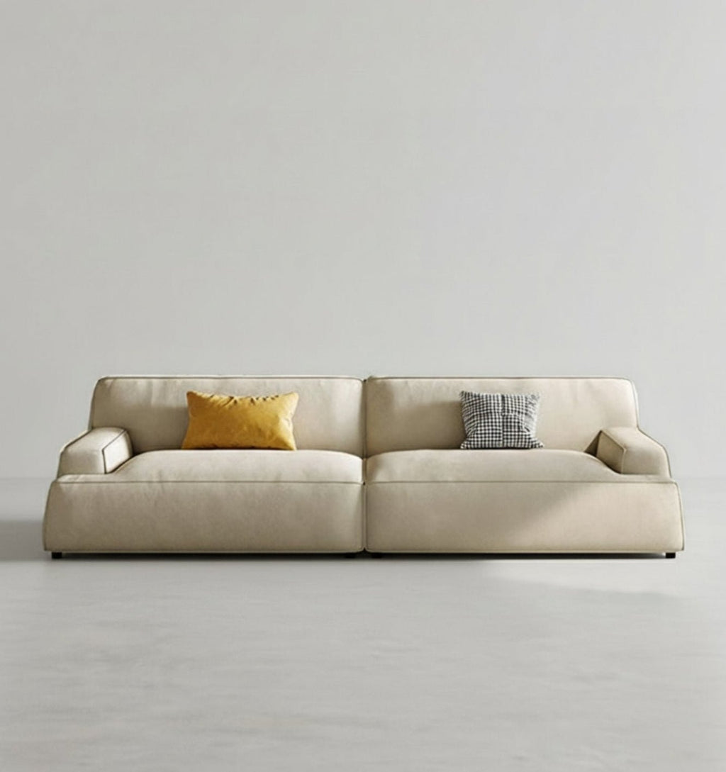 Isaac Two Seater Sofa, Leathaire - Miola