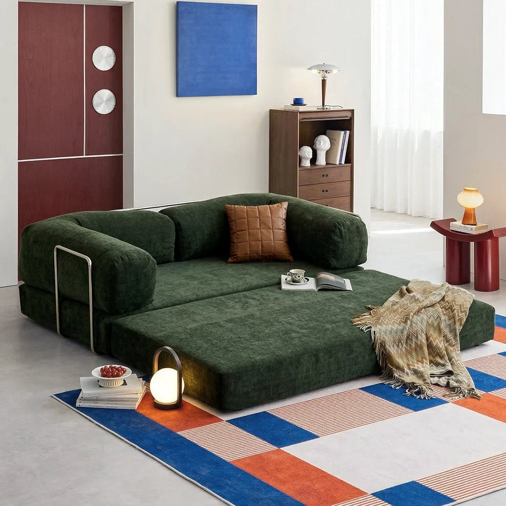 Yamada Foldable Lazy Sofa Bed, Corduroy - Miola