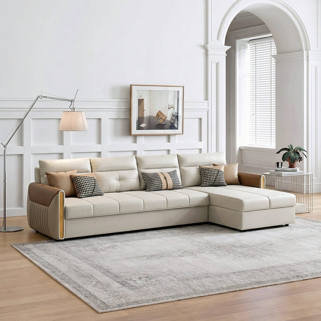 Malhotra L Shape Sofa Bed, Small Corner Sofa Bed - Miola