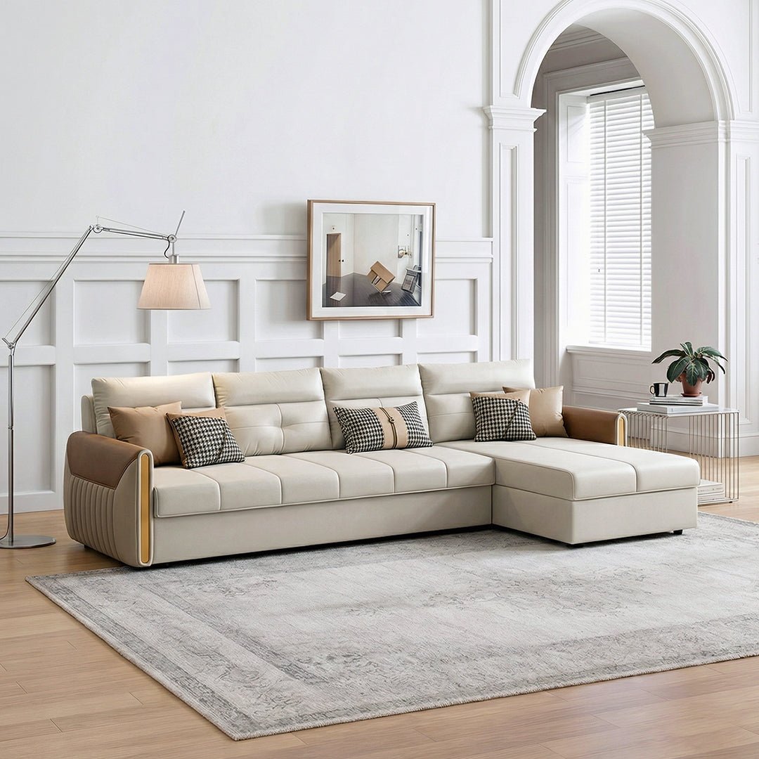 Malhotra L Shape Sofa Bed, Small Corner Sofa Bed - Miola