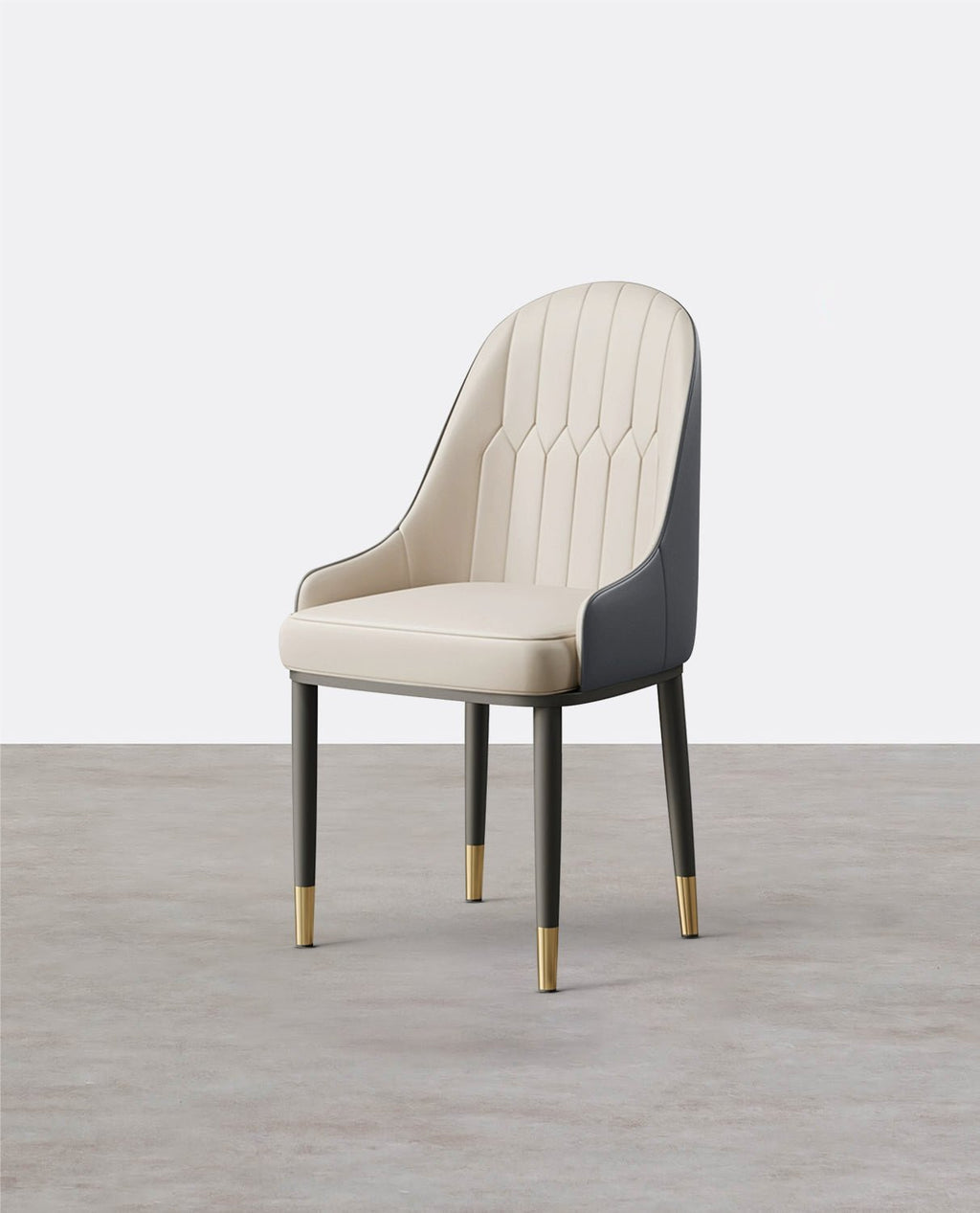 A Set of 2 Scott Dining Chairs, PU Leather - Miola