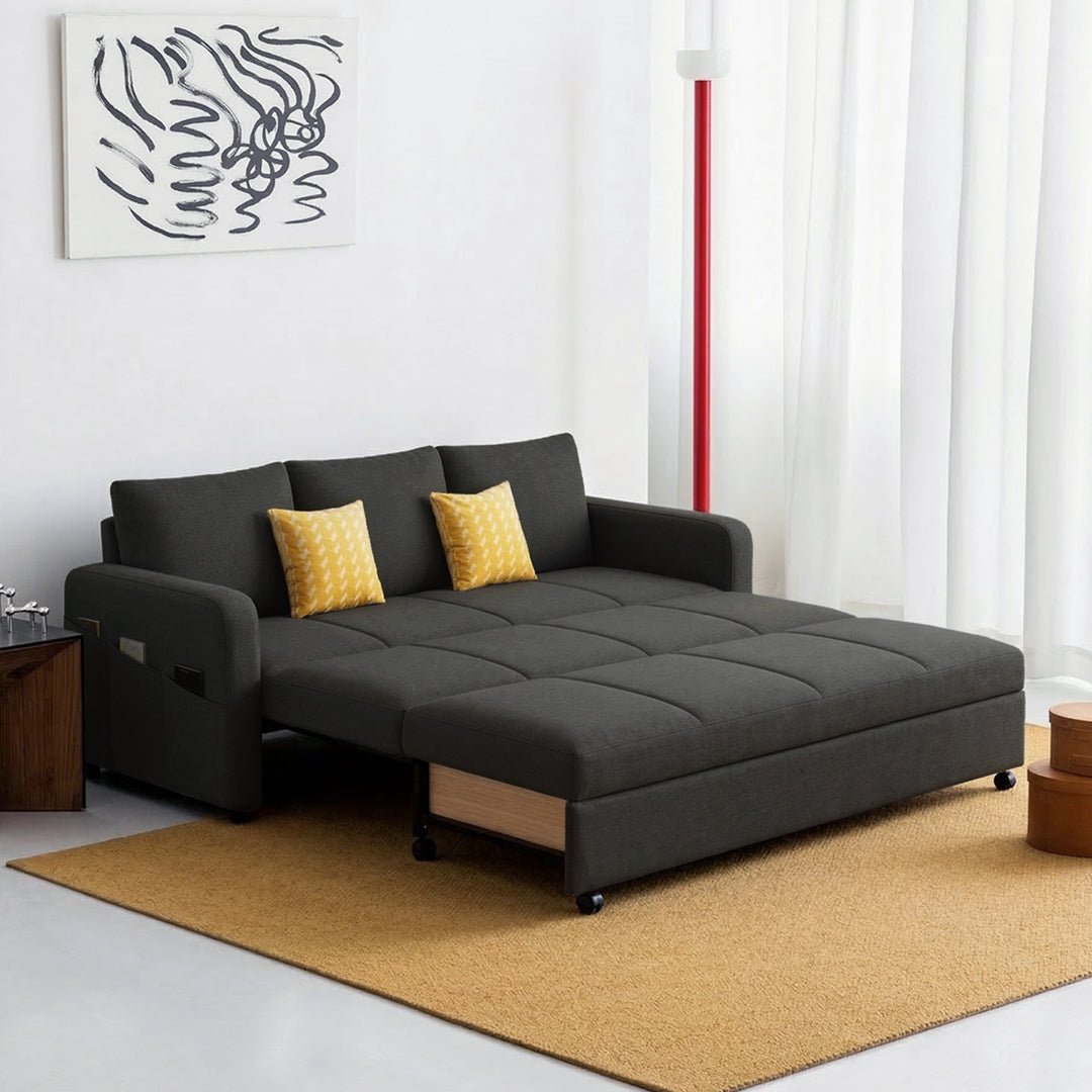 Gabriel Two Seater Sofa Bed, Linen - Miola