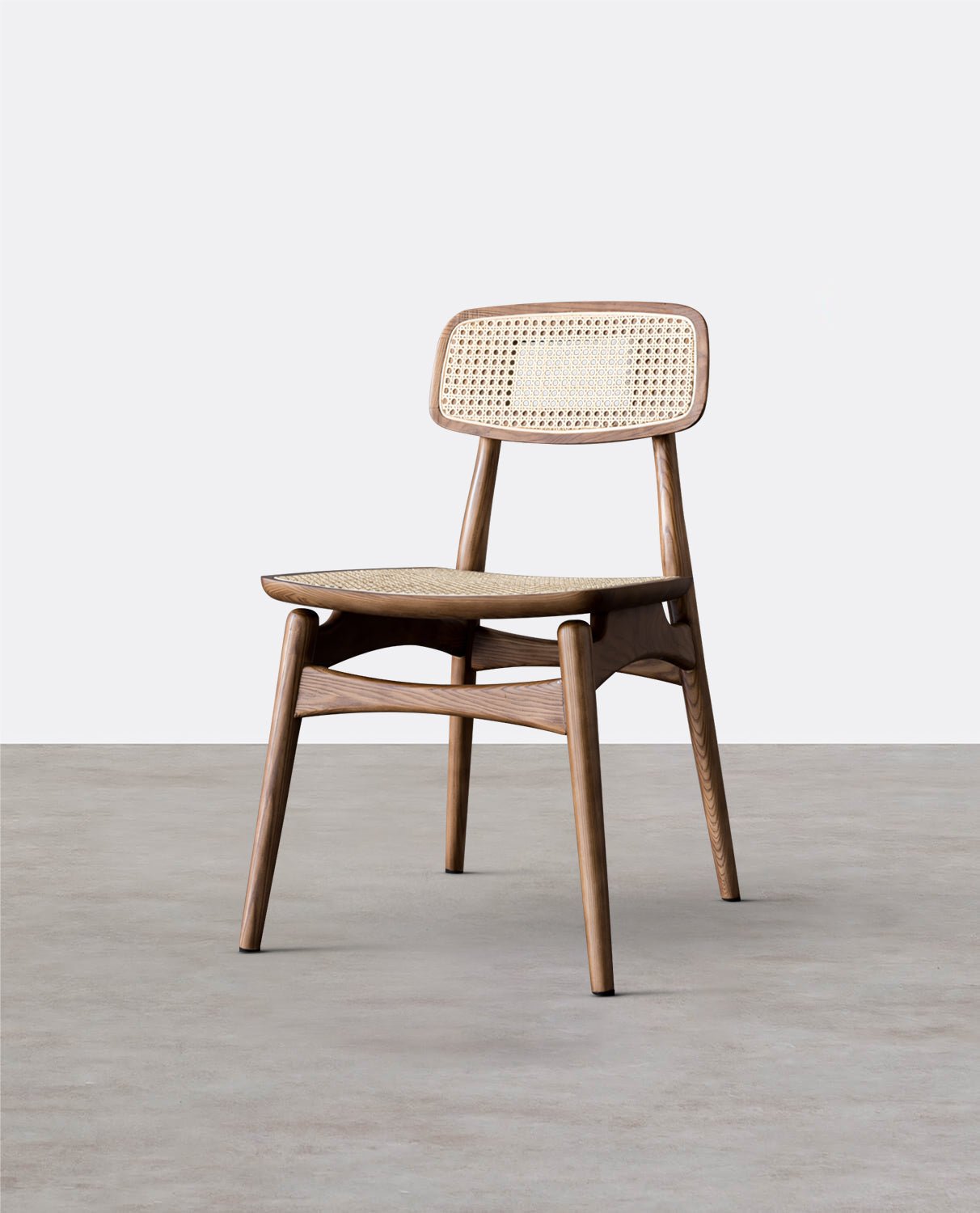 Hans Style Rattan Dining Chair, Light Oak - Miola