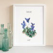 Load image into Gallery viewer, Violet - February Birth Flower - Watercolour Fine Art Print
