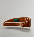 Verano Three Seater Sofa, Red Velvet - Miola