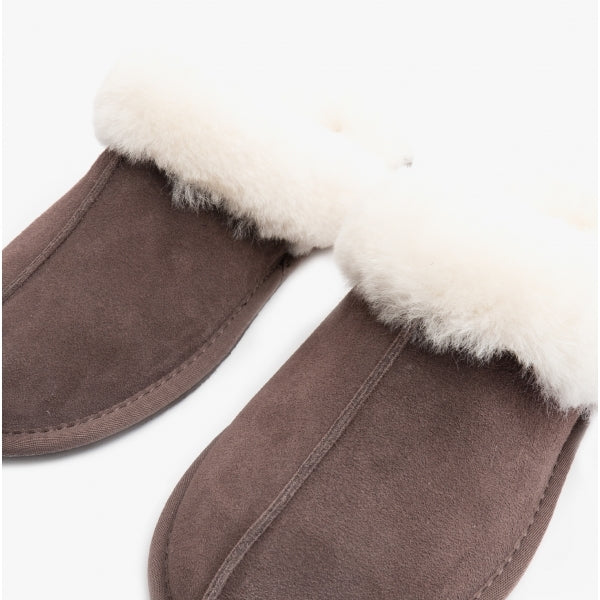 Real Sheepskin Mule Slippers Espresso