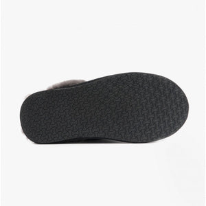 Real Sheepskin Mule Slippers Black
