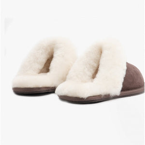 Real Sheepskin Mule Slippers Espresso