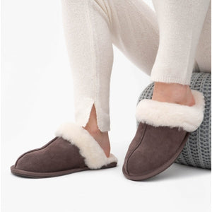 Real Sheepskin Mule Slippers Espresso