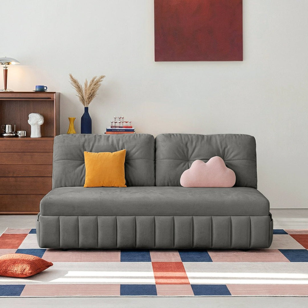 Mehta Single Seater Sofa Bed, Two Seater Sofa Bed, Blue - Miola
