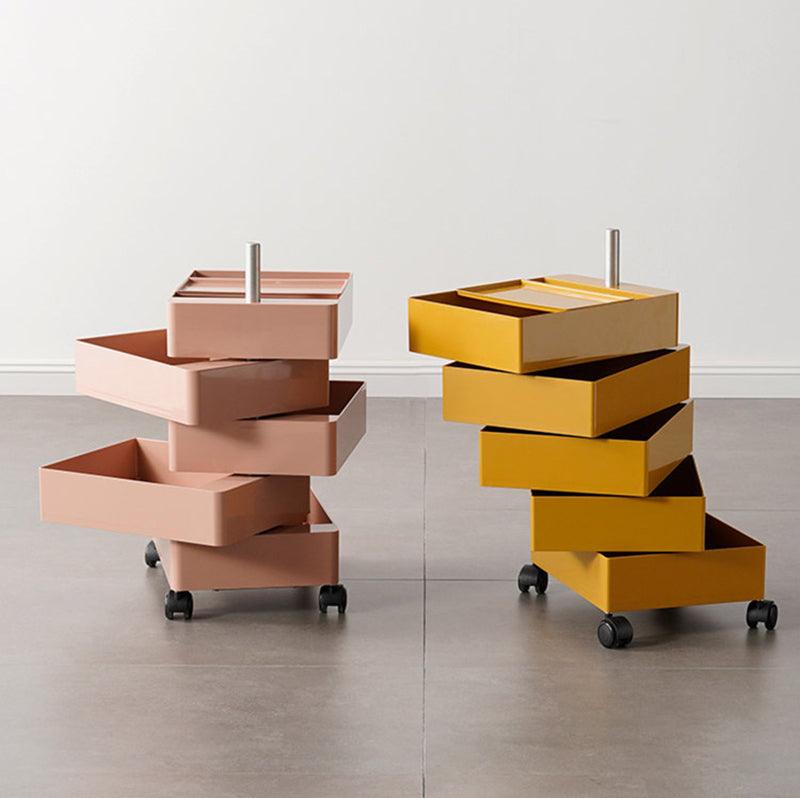 Afar Side Table With Storage & Trolley - Miola