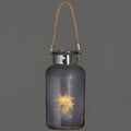 Frosted Grey Glass Lantern - Miola