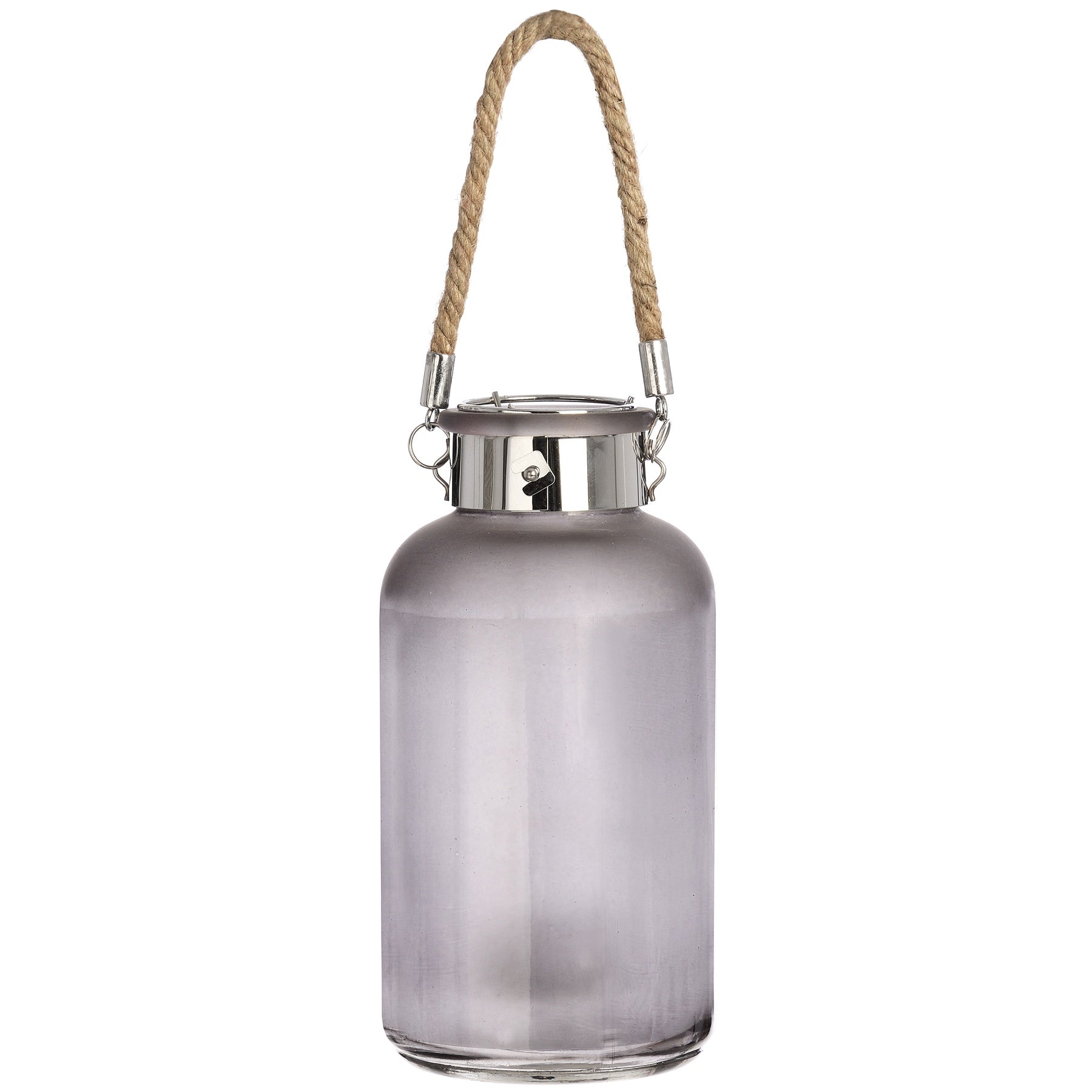 Frosted Grey Glass Lantern