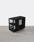 Aglaea Side Table With Storage, Black - Miola