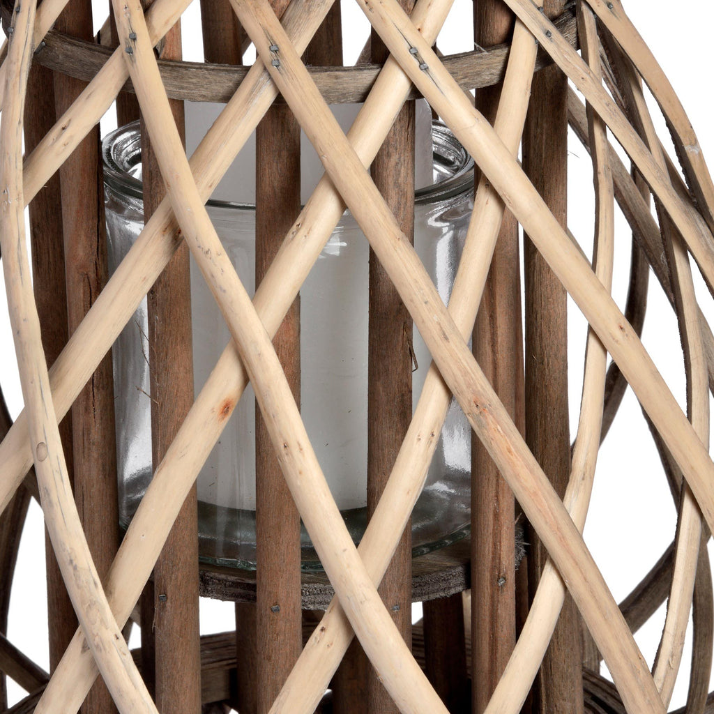 Wicker Bulbous Lantern
