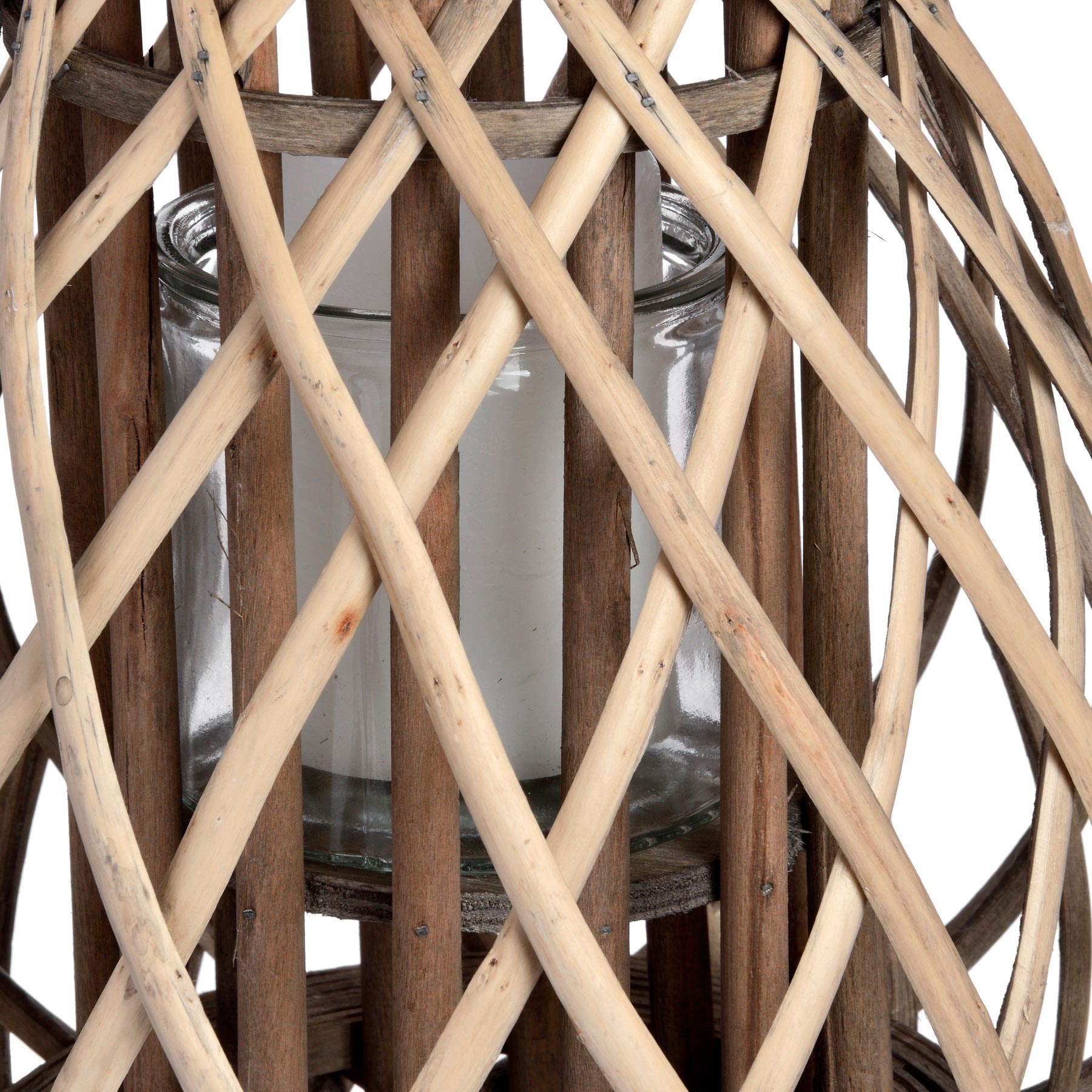 Wicker Bulbous Lantern
